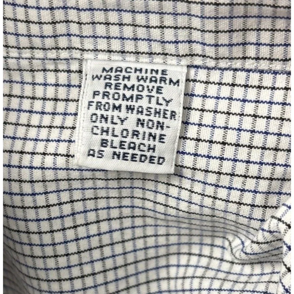 Ralph Lauren Men XL Shirt button long sleeve Blue White Check Blaire Navy Pony